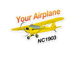 Custom Decals (Matte) Pack of 3 - Personalized with your Airplane