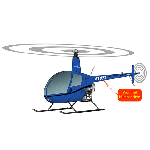 Flyboy Toys Airplane Design (Blue #2) - HELIIF2R22-B2