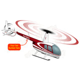 Flyboy Toys Helicopter Design (HELIIF2R44-RW1) - Red/White