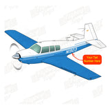 Airplane Design (Blue #3) - AIRDFFM20F-B3