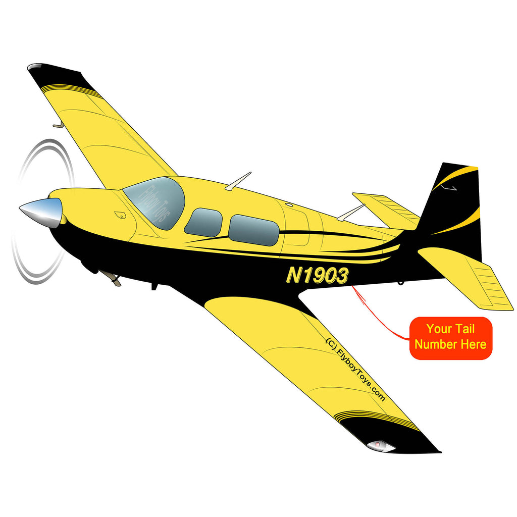 Flyboy Toys Airplane Design (Yellow/Black) - AIRDFFM20J-YB1