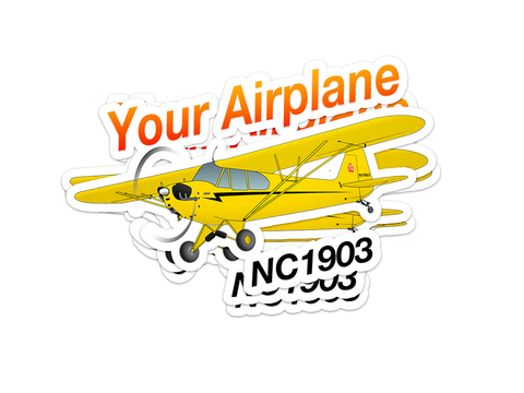 Custom Decals (Glossy) Pack of 3 - Personalized with your Airplane