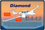 Flyboy Toys Diamond DA-42 Custom HD 18"x12" HD Metal Airplane Sign - Add Your N#