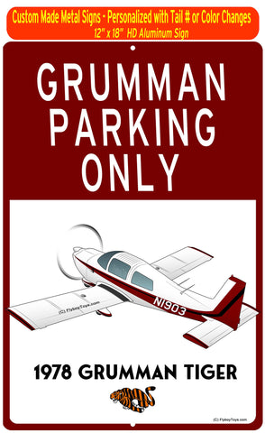 Grumman Tiger HD Airplane Sign