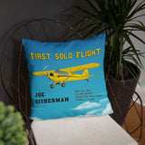 First Solo Flight Custom Pillow Memorabilia - ADD YOUR AIRCRAFT