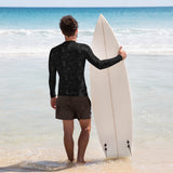 S35 Bonanza Airplane Blueprint Men's Rash Guard