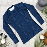 S35 Bonanza Airplane Blueprint Men's Rash Guard