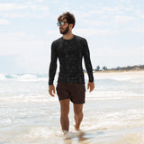 S35 Bonanza Airplane Blueprint Men's Rash Guard
