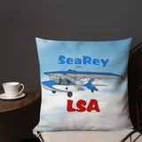 Searey LSA (AIRJ51CJ1-BR1) Airplane Custom Throw Pillow Case Stuffed & Sewn