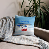 Searey LSA (AIRJ51CJ1-BR1) Airplane Custom Throw Pillow Case Stuffed & Sewn