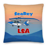 Searey LSA (AIRJ51CJ1-BR1) Airplane Custom Throw Pillow Case Stuffed & Sewn