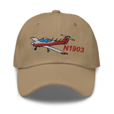 Airplane Embroidered Distressed Cap AIRG9GKFD-R2 - Personalized w/ Your N#