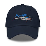 Airplane Embroidered Distressed Cap AIR35JJ180-RG3 - Personalized w/ Your N#