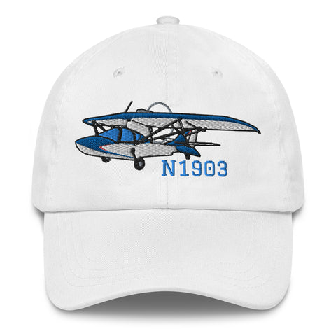 SeaRey LSA (AIRJ51CJ1-BR1)  Airplane Embroidered Custom Classic Cap - Add your N#