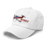 Airplane Embroidered Distressed Cap AIRG9GKFD-R2 - Personalized w/ Your N#