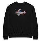 Custom Airplane Crew Neck Sweatshirt (Large Front Embroidery Print)