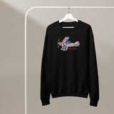 Custom Airplane Crew Neck Sweatshirt (Large Front Embroidery Print)