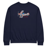 Custom Airplane Crew Neck Sweatshirt (Large Front Embroidery Print)