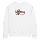 Custom Airplane Crew Neck Sweatshirt (Large Front Embroidery Print)