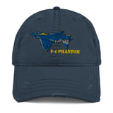 F-4 Phantom Airplane Embroidered Distressed Cap AIRD34F4II - Personalized w/ Your N#