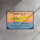 Flyboy Toys Eat Sleep Fly J3 Custom HD 18"x12" HD Metal Airplane Sign