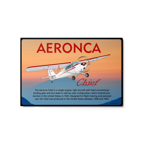 Flyboy Toys Aeronca Chief Custom HD 18"x12" HD Metal Airplane Sign