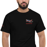 Custom Embroidered Champion  Men's T-Shirt  - Your N# on right sleeve