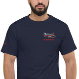 Custom Embroidered Champion  Men's T-Shirt  - Your N# on right sleeve