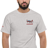 Custom Embroidered Champion  Men's T-Shirt  - Your N# on right sleeve