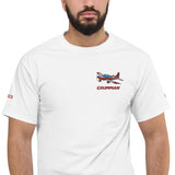 Custom Embroidered Champion  Men's T-Shirt  - Your N# on right sleeve