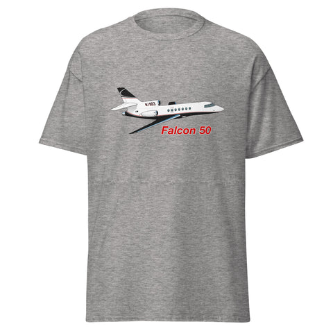 Dassault Falcon 50 Custom Airplane T-shirt - Add Your N#