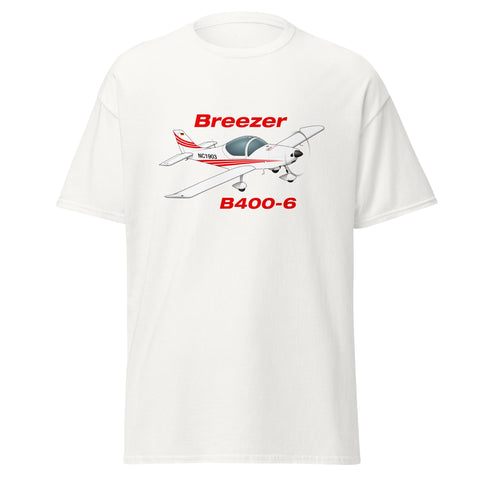 Custom Breezer Aircraft B400-6 Airplane T-shirt - Personalized with Your N#