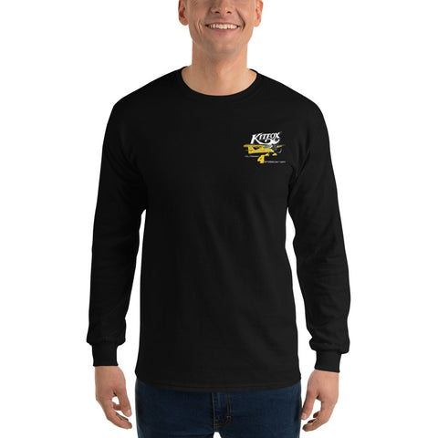 Custom Gildan Long Sleeve Shirt (Left Chest & Black Print) – Customize with Your Aircraft N#