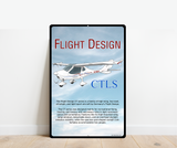 Flyboy Toys Custom Flight Design CTLS 12"x18" HD Airplane Sign