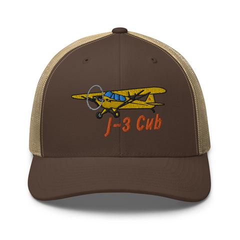 Airplane Embroidered Trucker Cap (AIRG9G3L2J3-Y1) - Personalized w/ Your N#