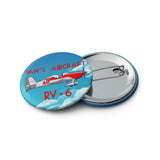 Wear Your Wings: Custom Airplane Pin Buttons - Set of 5