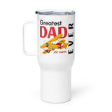 Greatest Dad Ever Custom Airplane Travel Mug w/ Handle