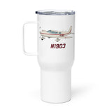 Airplane Travel Mug w/ Handle (AIRG9G385260-CM1) - Add Your N#
