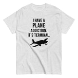 Plane Addiction | Custom Airplane Silhouette Aviation T-Shirt
