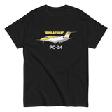 Pilatus PC-24 (Yellow/Silver) Airplane T-Shirt - Personalized w/ Your N#