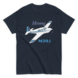 Mooney M20J / 201 (Blue #2) Airplane T-Shirt - Personalized w/ Your N#