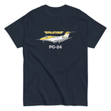 Pilatus PC-24 (Yellow/Silver) Airplane T-Shirt - Personalized w/ Your N#