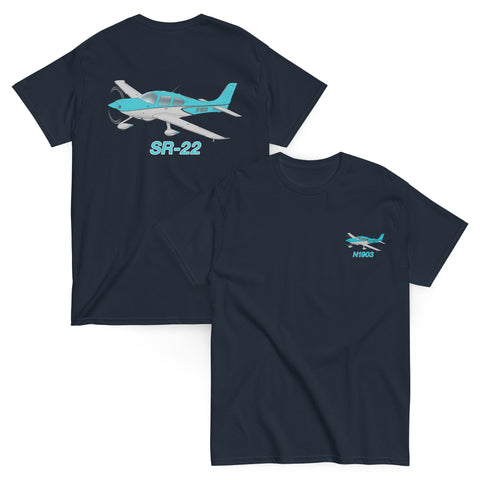 SR22T Airplane T-shirt - Personalized with Your N# - Back & Front