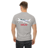 Custom SR20 Airplane T-shirt - Personalized with Your N# - Back & Front