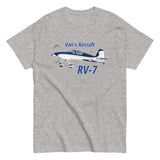 Van's Aircraft RV-7 (Gold/Blue) Airplane T-Shirt - Personalized w/ Your N#