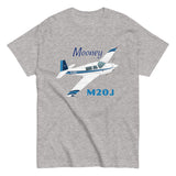 Mooney M20J / 201 (Blue #2) Airplane T-Shirt - Personalized w/ Your N#