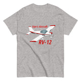 Van's Aircraft RV-12 (Red/Black) Airplane T-Shirt - Personalized w/ Your N#