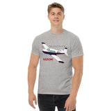 Mooney M20K (Blue/Red) Airplane T-Shirt - Personalized with Your N#