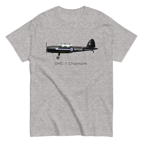 De Havilland Canada DHC-1 Chipmunk Airplane T-Shirt - Personalized with Your N#