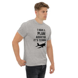 Plane Addiction | Custom Airplane Silhouette Aviation T-Shirt
